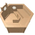 Sauna skandynawska, Nasze kabiny mogą pomieścić do 15 osób, w zależności od wybranej wielkości sauny. Wielkość sauny wynosi od 4,5 do 16,5 m2 .