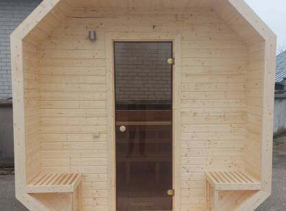 SAUNA OŚMIOKATNA Z TARASEM 2,2x2,5