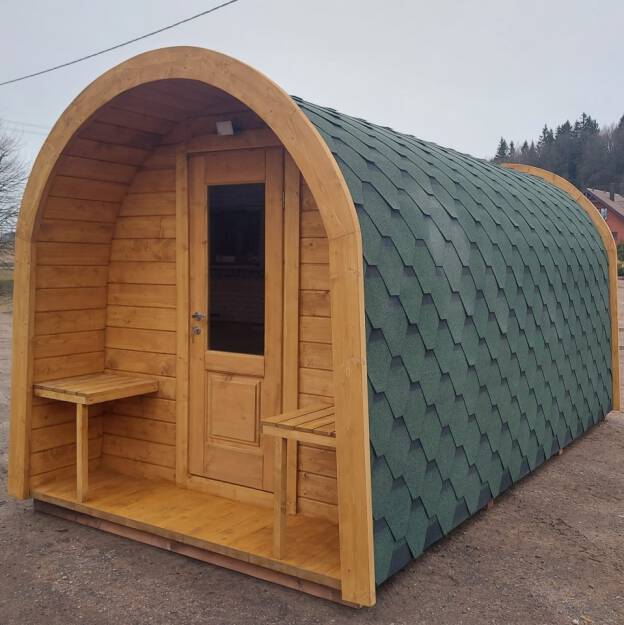 SAUNA W DOMKU HOBBITA Z PRZEBIERALNIĄ
