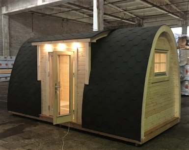 LUKSUSOWY DOMEK HOBBITA  2,4 m x 6,0 m (WEJŚCIE BOCZNE) 
