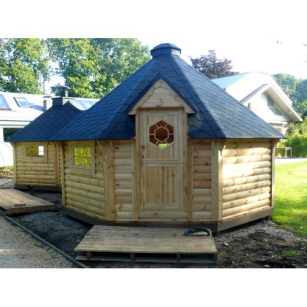 PODWÓJNY DOMEK GRILLOWY 9,2 M² Z KORYTARZEM 1,8 M